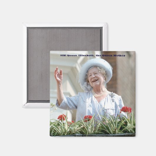HM Königin Elisabeth, Königin Mutter 1990 Magnet (Vorderseite/Rückseite)