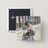 HM Königin Elizabeth The Queen-Mother 1988 Button (Vorne & Hinten)