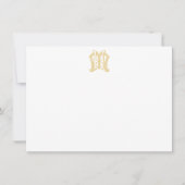 HM Monogramm- oder MH Monogramm-Notecards Mitteilungskarte (Vorderseite)
