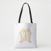 HM Monogramm oder MH Monogramm Totbeutel Tasche (Vorderseite)