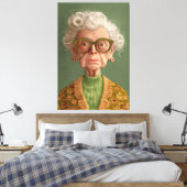 Hm? Oma Portrait Leinwanddruck (Insitu (Schlafzimmer))