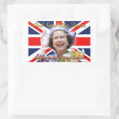 HM Queen Elizabeth II Diamond Jubilee Rechteckiger Aufkleber (Tasche)
