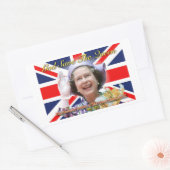 HM Queen Elizabeth II Diamond Jubilee Rechteckiger Aufkleber (Umschlag)