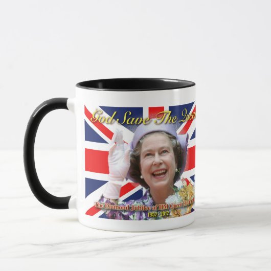 HM Queen Elizabeth II Diamond Jubilee Tasse (Links)