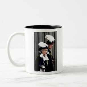 HM Queen Elizabeth II & HRH Prince Philip Zweifarbige Tasse