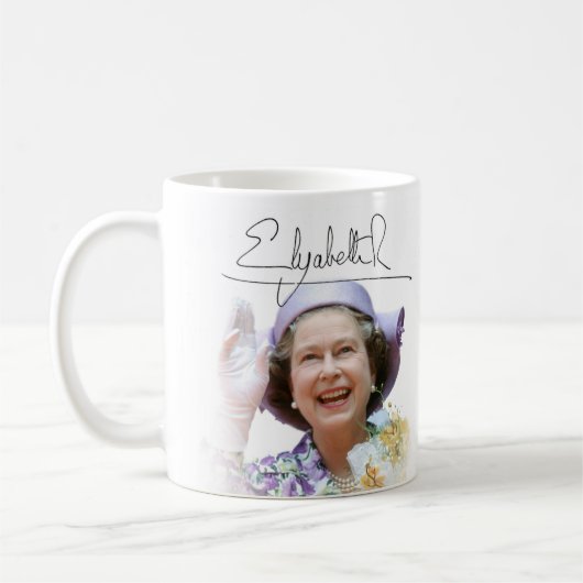 HM Queen Elizabeth II Kaffeetasse (Links)