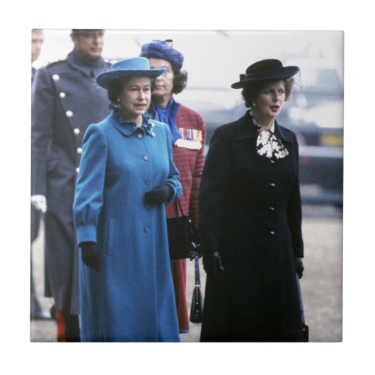 HM Queen Elizabeth II-Margaret Thatcher Fliese (Vorderseite)