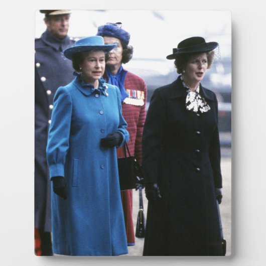 HM Queen Elizabeth II-Margaret Thatcher Fotoplatte (Vorderseite)