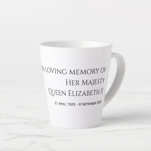 HM Queen Elizabeth II Milchtasse (Rechte Ecke)