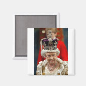 HM Queen Elizabeth II Platinum Jubilee Magnet (Vorderseite/Rückseite)