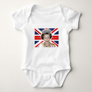 HM Queen Elizabeth II - Pro Foto Baby Strampler