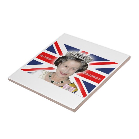 HM Queen Elizabeth II - Pro Foto Fliese (Seite)