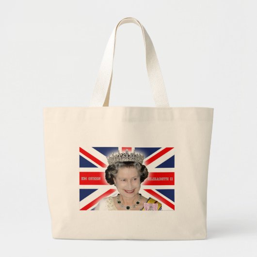HM Queen Elizabeth II - Pro Foto Jumbo Stoffbeutel (Vorne)