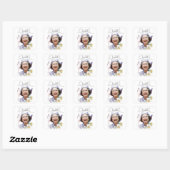 HM Queen Elizabeth II Quadratischer Aufkleber (Blatt)