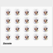HM Queen Elizabeth II Runder Aufkleber (Blatt)