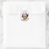 HM Queen Elizabeth II Runder Aufkleber (Tasche)