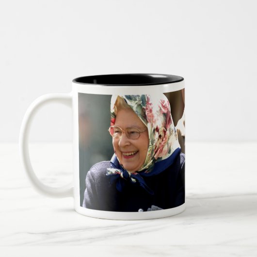HM Queen Elizabeth II. Zweifarbige Tasse (Links)