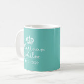 HM Queen Platinum Jubilee Coffee Tasse (Vorderseite Links)