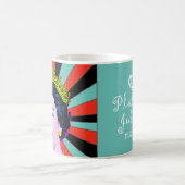 HM Queen Pop Art Modern Platinum Jubilee Kaffeetasse (Mittel)
