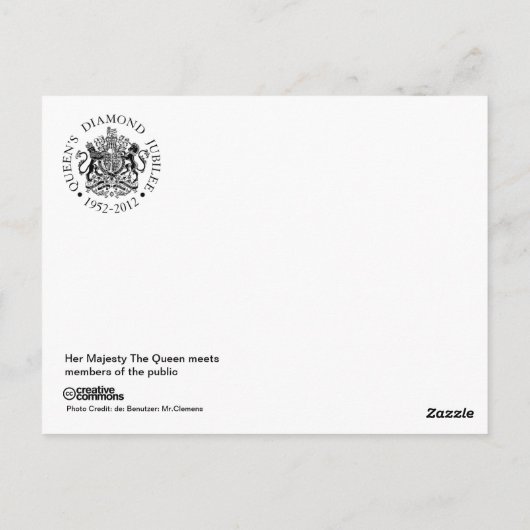 HM The Queen's Diamond Jubilee Postcard Postkarte (Rückseite)