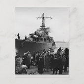 HMCS Nootka verlassend Halifax für Korea Postkarte (Vorderseite)