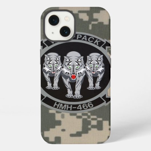 HMH-466 "Wolfpack" Digitalt Tarnmuster iPhone Hülle (Rückseite)
