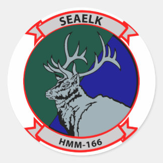 HMM-166-Insignien Runder Aufkleber