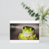 Hmm Frog Postkarte (Stehend Vorderseite)