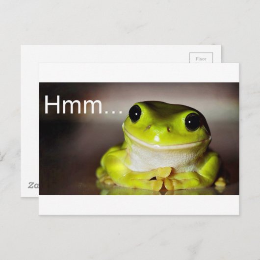 Hmm Frog Postkarte (Vorne/Hinten)