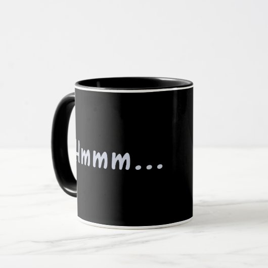Hmmm Funny Mug Tasse (Vorderseite Links)
