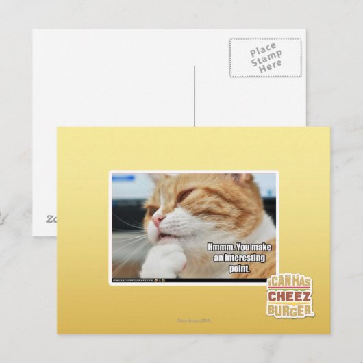 Hmmm. Postkarte (Vorne/Hinten)