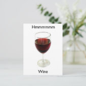 Hmmm Wine Postkarte (Stehend Vorderseite)