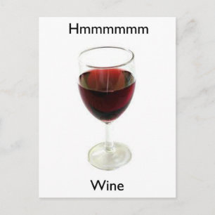 Hmmm Wine Postkarte
