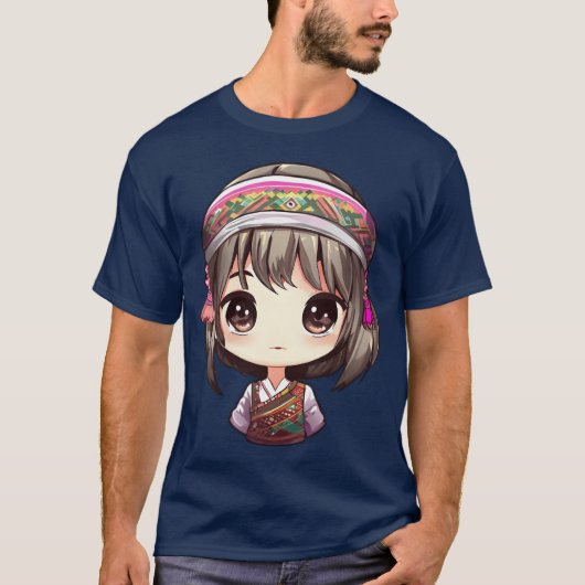 Hmong Anime Freunde T-Shirt (Vorderseite)