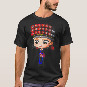 Hmong asiatisch-amerikanisches Chibi-Mädchen Hmong T-Shirt