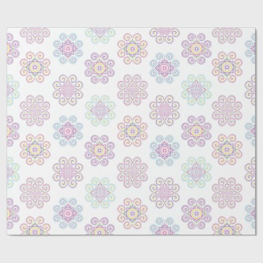 Hmong-Inspirierte helle Farbe (X-groß) Geschenkpapier (Flach)