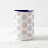 Hmong Inspiriertes Musterdesign Zweifarbige Tasse (Mittel)