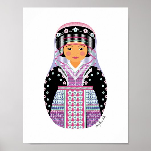 Hmong-Matroschka-Plakat Poster (Vorne)