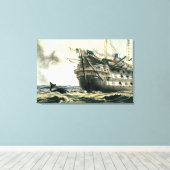 HMS Agamemnon, das das ursprüngliche atlantische K Leinwanddruck (Insitu (Holzboden))