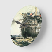 HMS Agamemnon laying the original Atlantic cable, Runde Wanduhr (Winkel)