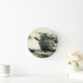 HMS Agamemnon laying the original Atlantic cable, Runde Wanduhr (Zuhause)