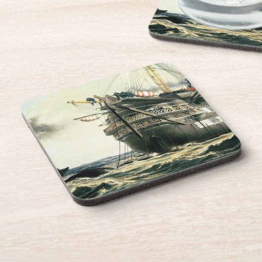 HMS Agamemnon, welches das ursprüngliche Untersetzer (Linke Seite)