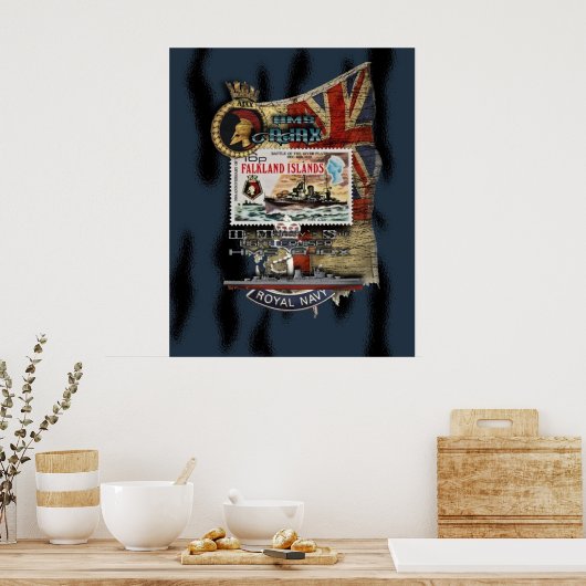 HMS AJAX Cruiser A Poster (Küche)