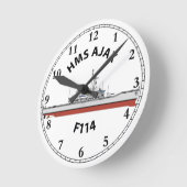 HMS AJAX - F114 LEANDER ORIG RUNDE WANDUHR (Winkel)