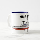 HMS Ajax, Orig config Zweifarbige Tasse (Vorderseite Links)