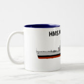 HMS Argonaut, Seeschiff Zweifarbige Tasse (Links)