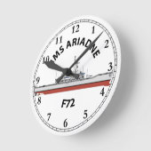 HMS ARIADNE - F72 - LEANDER ORIG RUNDE WANDUHR (Winkel)