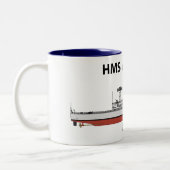HMS Ariadne, Orig config Zweifarbige Tasse (Links)