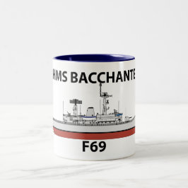 HMS Bacchante, orig config Zweifarbige Tasse