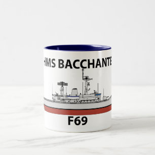 HMS Bacchante, orig config Zweifarbige Tasse